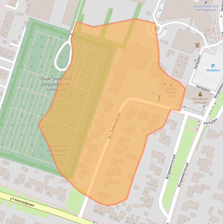 Kaart van postcodegebied 9981JB.
