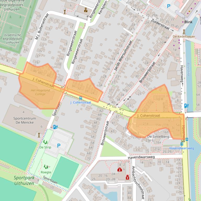 Kaart van postcodegebied 9981JD.