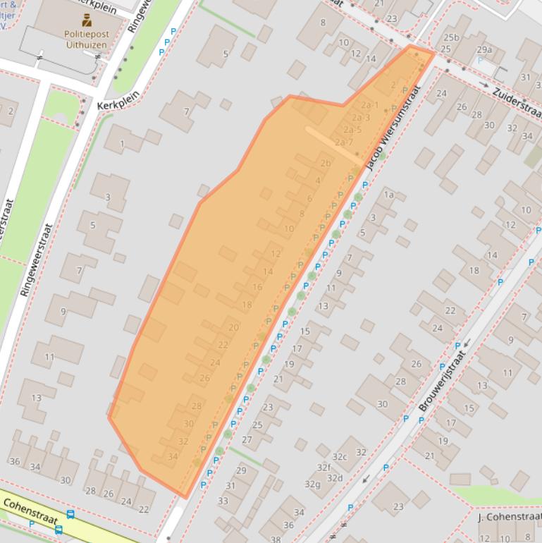 Kaart van postcodegebied 9981JJ.