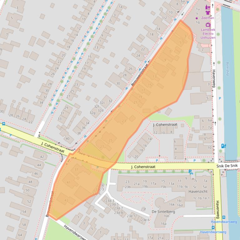 Kaart van postcodegebied 9981JK.