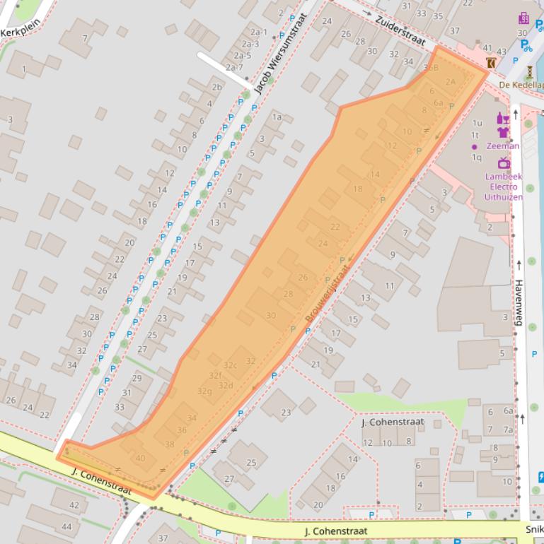 Kaart van postcodegebied 9981JL.