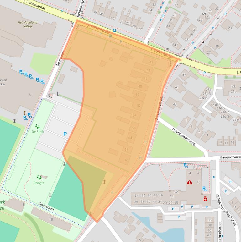 Kaart van postcodegebied 9981JM.