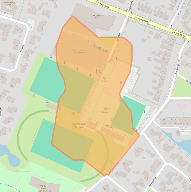 Kaart van postcodegebied 9981JZ.