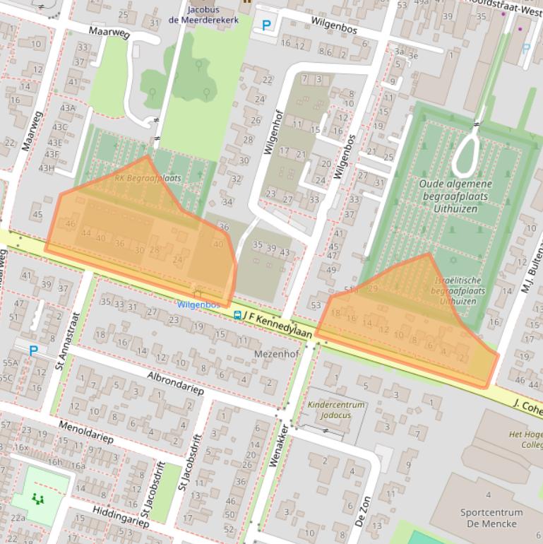 Kaart van postcodegebied 9981KB.