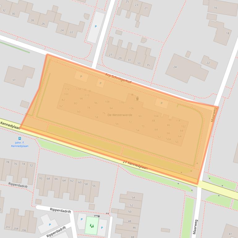 Kaart van postcodegebied 9981KC.