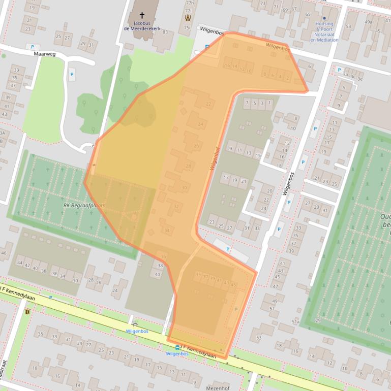 Kaart van postcodegebied 9981KJ.
