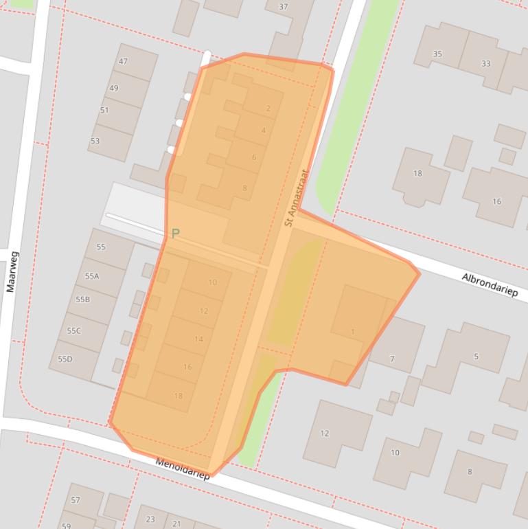 Kaart van postcodegebied 9981KP.