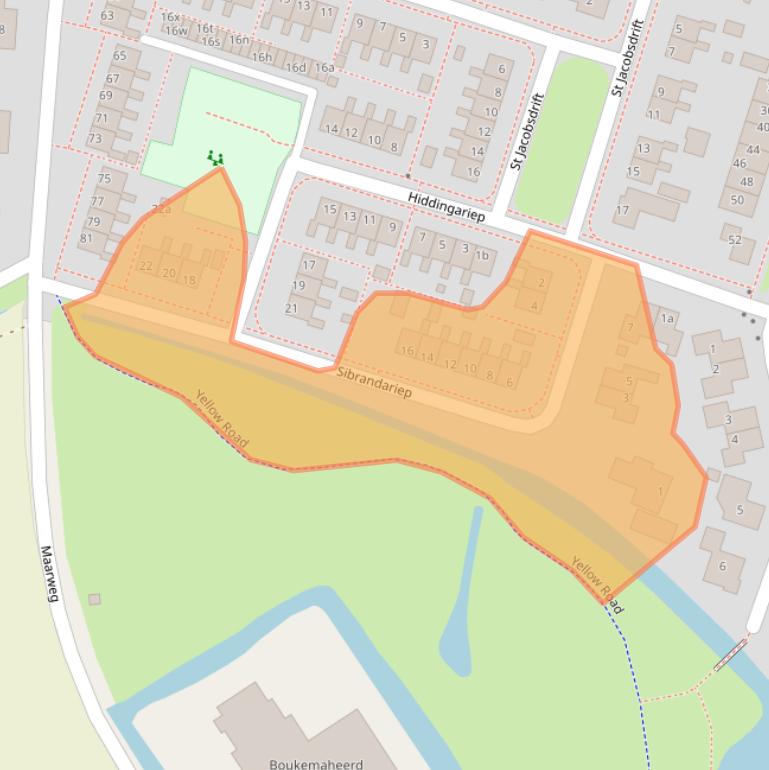 Kaart van postcodegebied 9981KV.