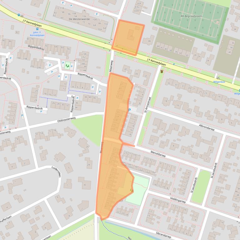 Kaart van postcodegebied 9981KX.