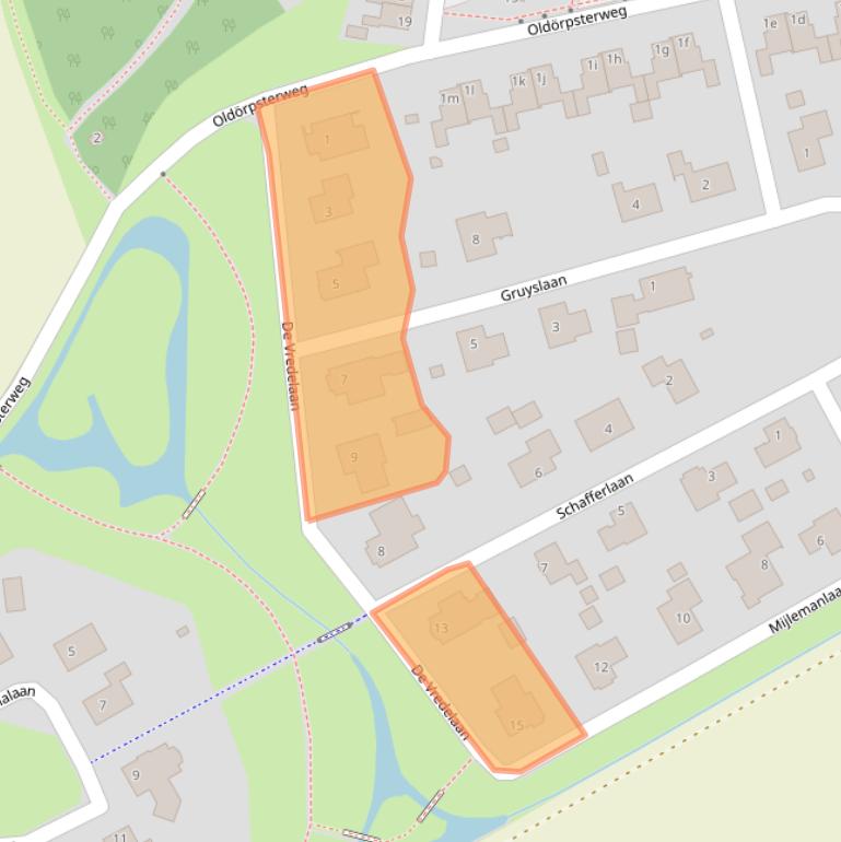 Kaart van postcodegebied 9981LP.