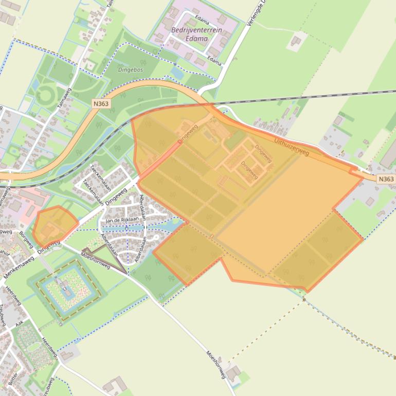 Kaart van postcodegebied 9981NC.