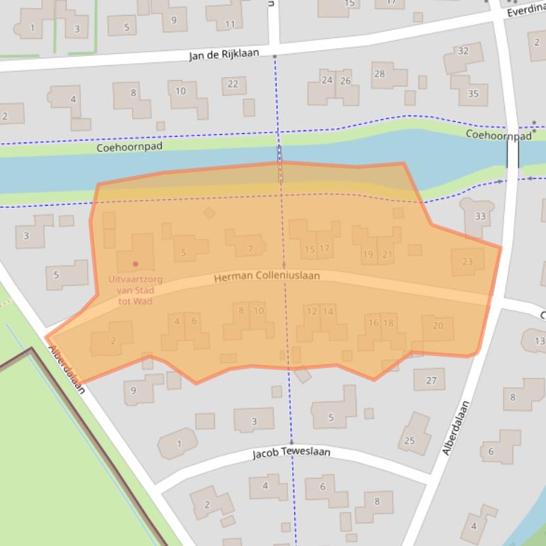 Kaart van postcodegebied 9981NH.