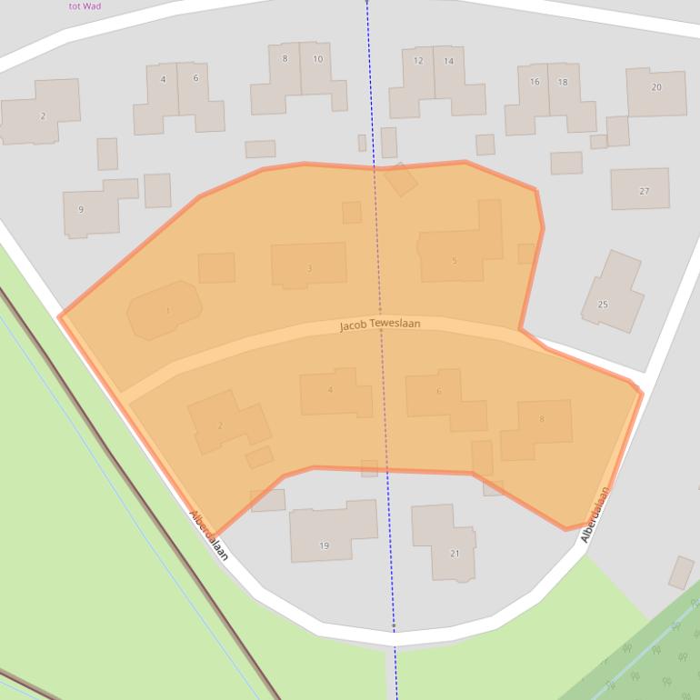 Kaart van postcodegebied 9981NJ.