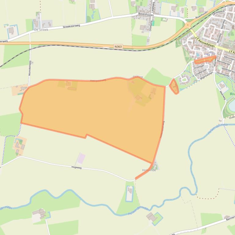 Kaart van postcodegebied 9981NL.