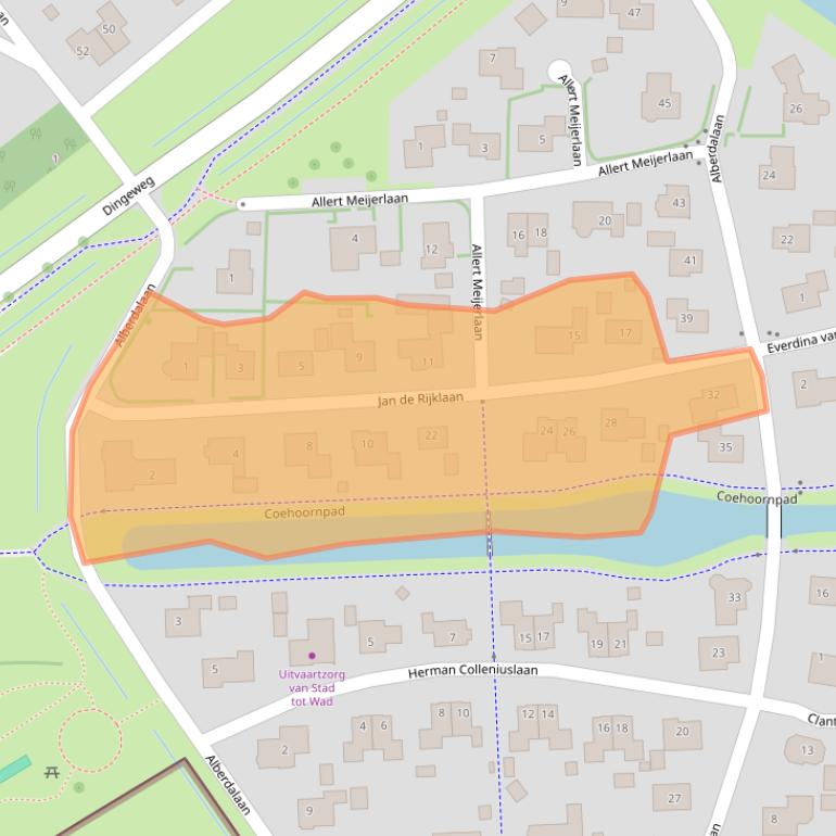 Kaart van postcodegebied 9981NS.