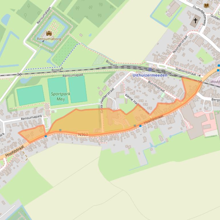 Kaart van postcodegebied 9982AB.