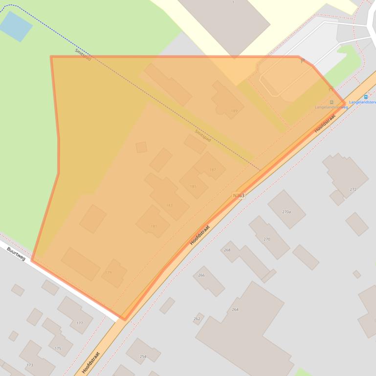 Kaart van postcodegebied 9982AE.