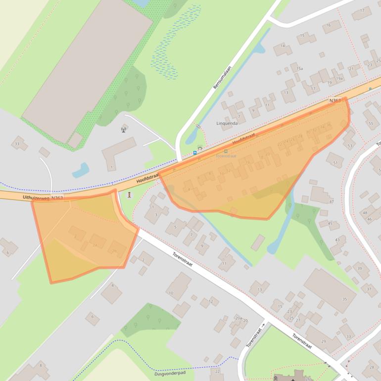 Kaart van postcodegebied 9982AG.