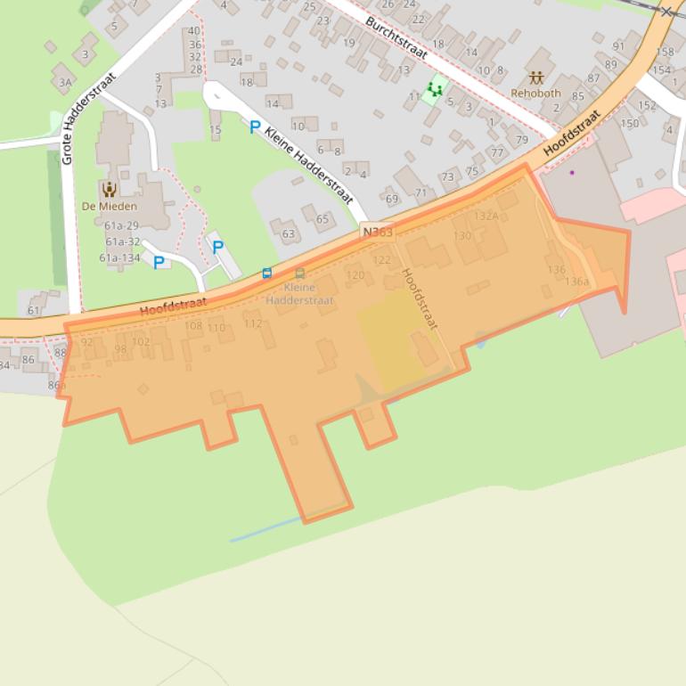 Kaart van postcodegebied 9982AJ.