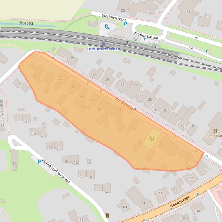 Kaart van postcodegebied 9982AN.