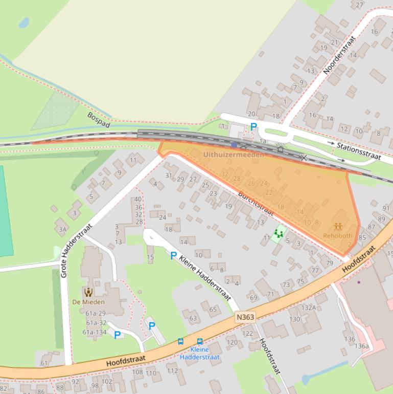 Kaart van postcodegebied 9982AP.