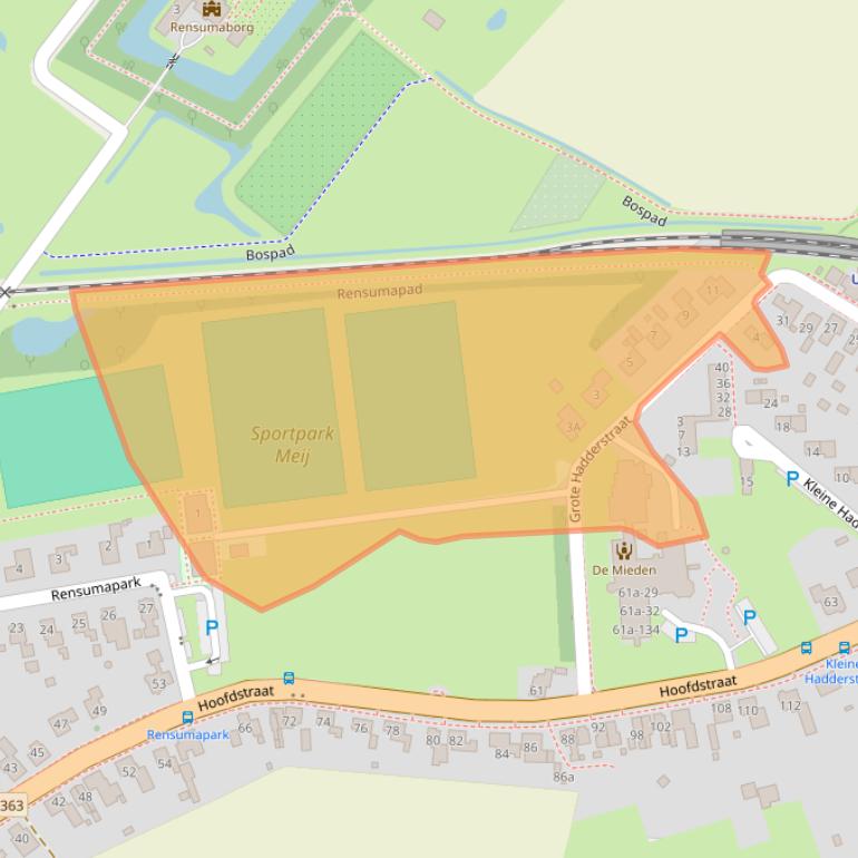 Kaart van postcodegebied 9982AR.