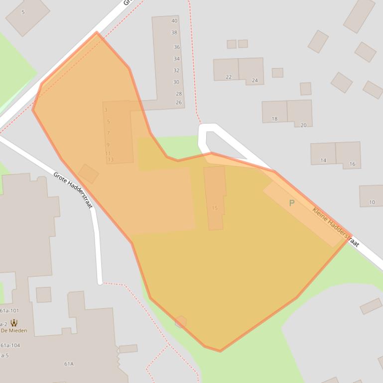 Kaart van postcodegebied 9982AS.