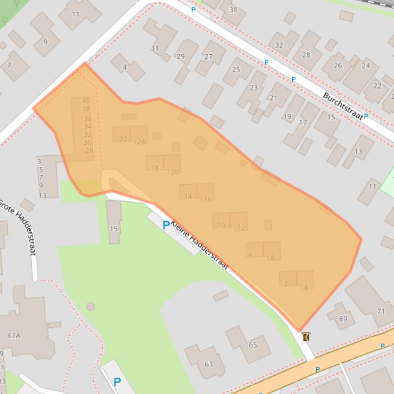 Kaart van postcodegebied 9982AT.