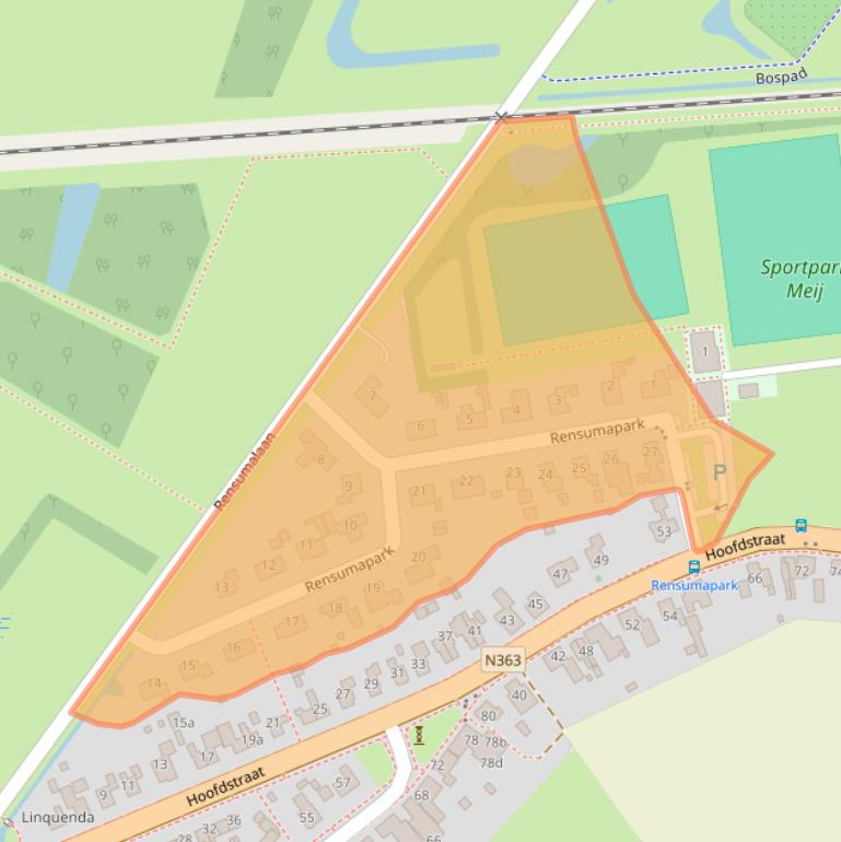 Kaart van postcodegebied 9982AV.