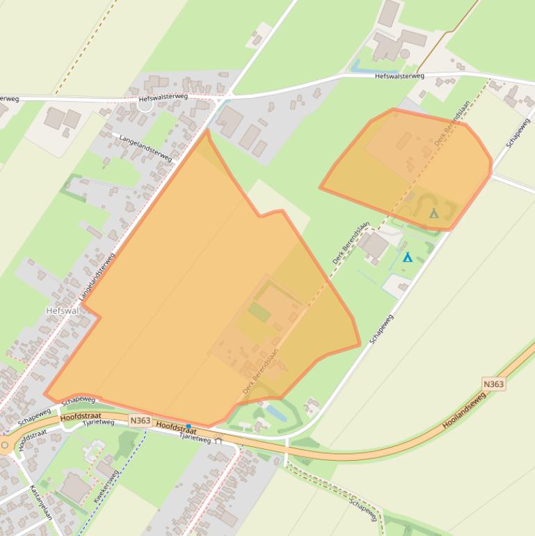 Kaart van postcodegebied 9982BB.