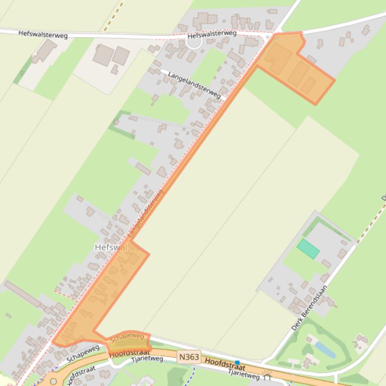 Kaart van postcodegebied 9982BG.