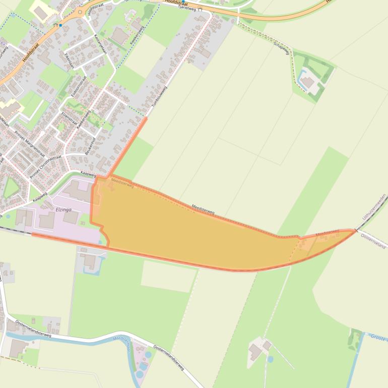 Kaart van postcodegebied 9982EH.