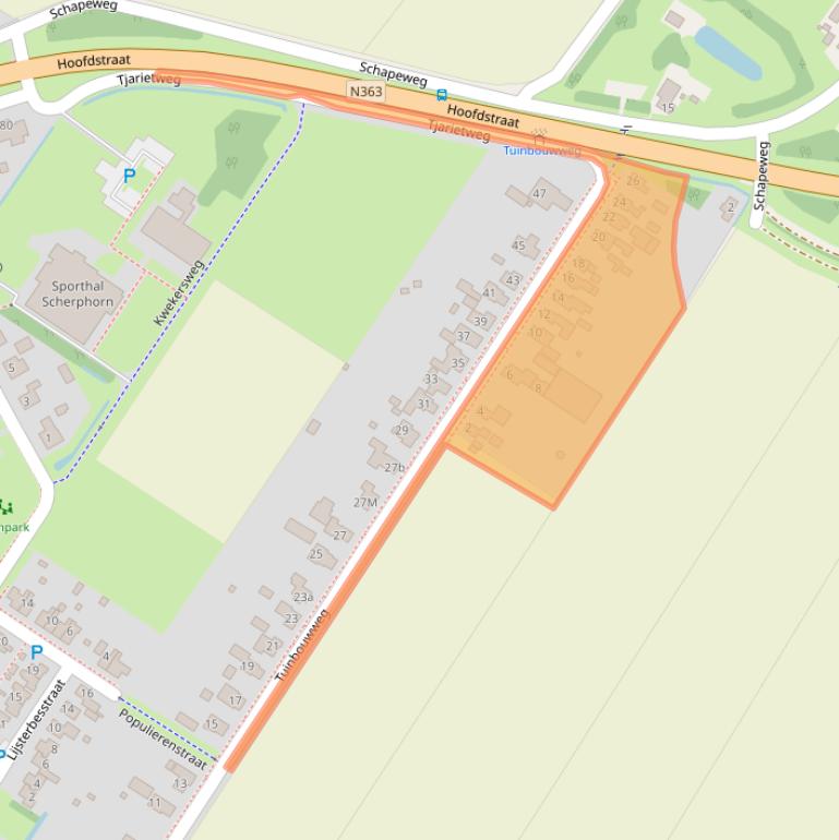 Kaart van postcodegebied 9982EK.