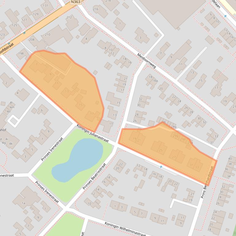 Kaart van postcodegebied 9982GK.