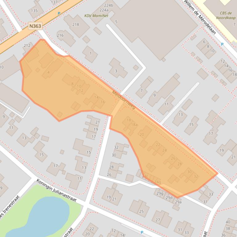 Kaart van postcodegebied 9982GN.