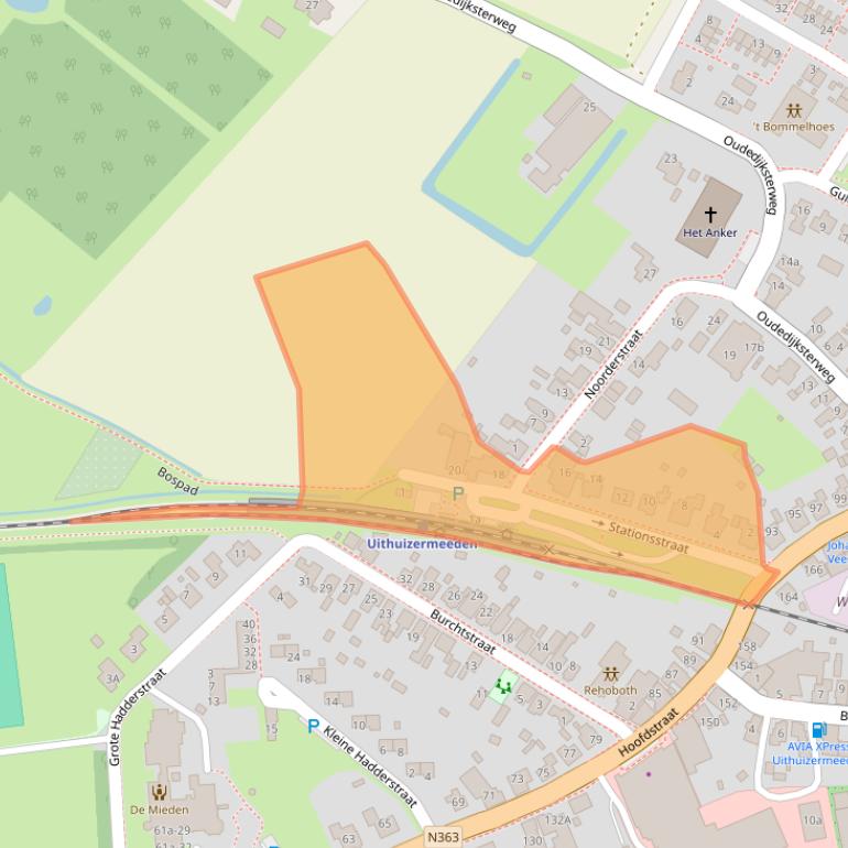 Kaart van postcodegebied 9982HA.