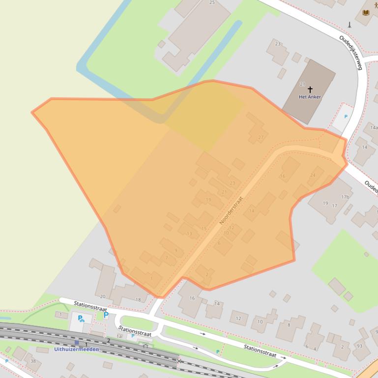 Kaart van postcodegebied 9982HB.