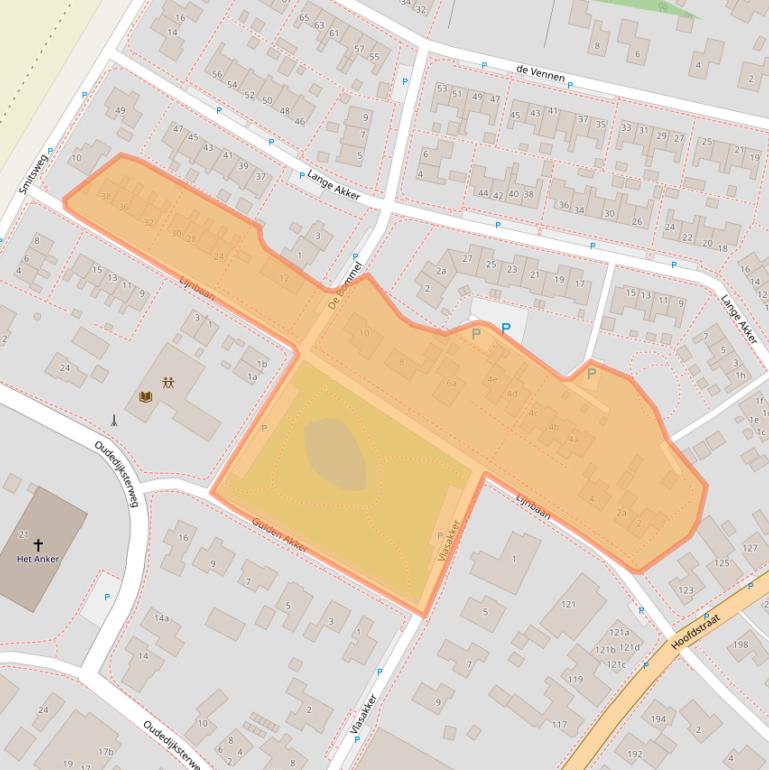 Kaart van postcodegebied 9982HJ.