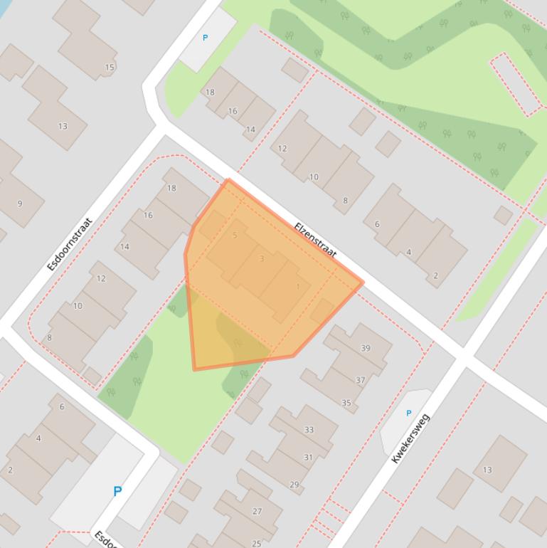 Kaart van postcodegebied 9982LC.