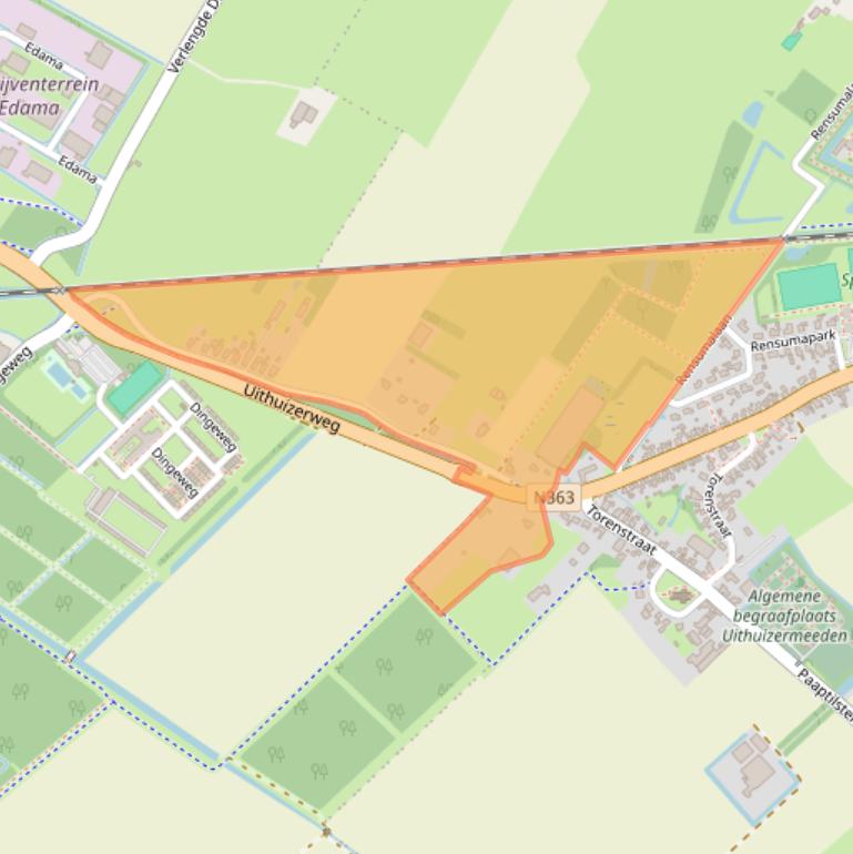 Kaart van postcodegebied 9982ND.
