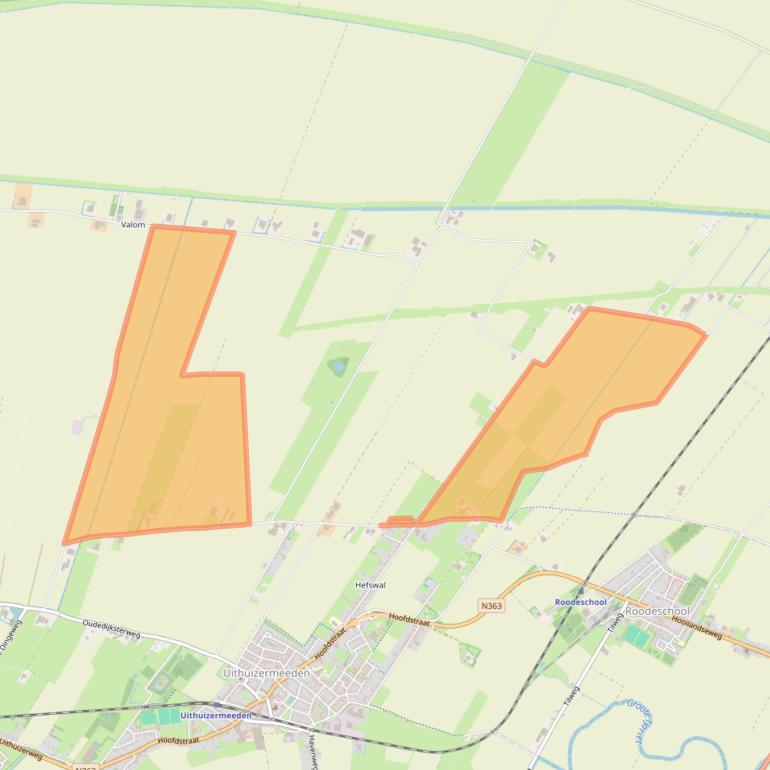 Kaart van postcodegebied 9982TR.