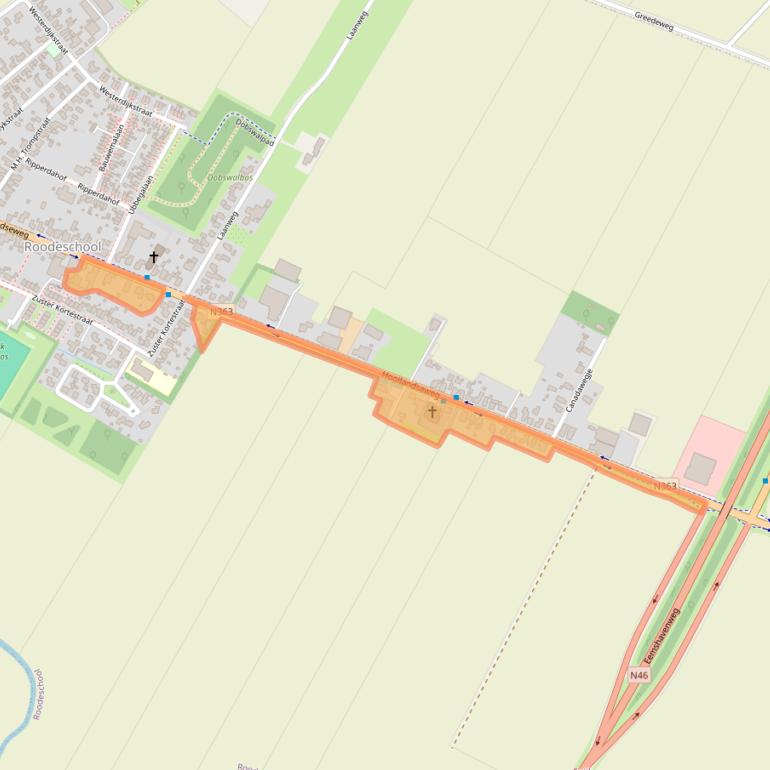 Kaart van postcodegebied 9983PG.