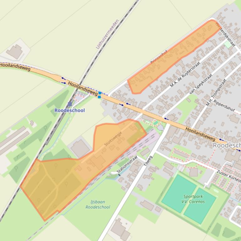 Kaart van postcodegebied 9983PJ.