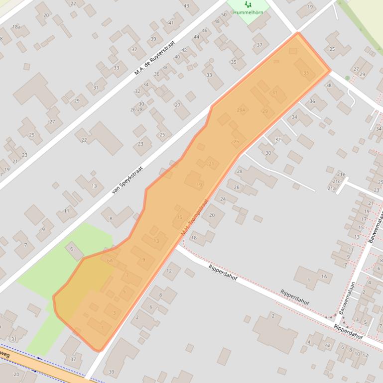 Kaart van postcodegebied 9983PN.