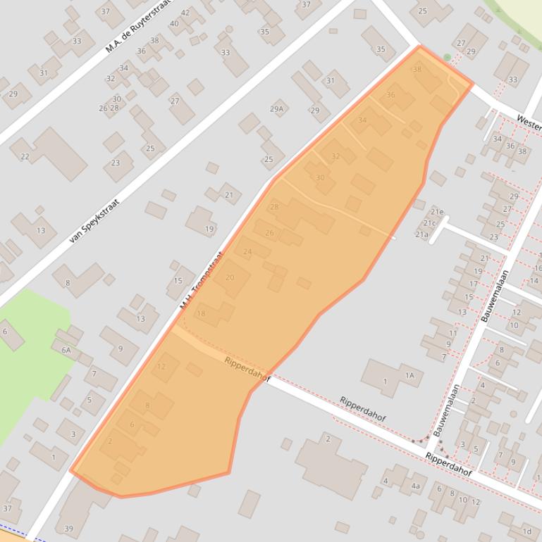 Kaart van postcodegebied 9983PP.