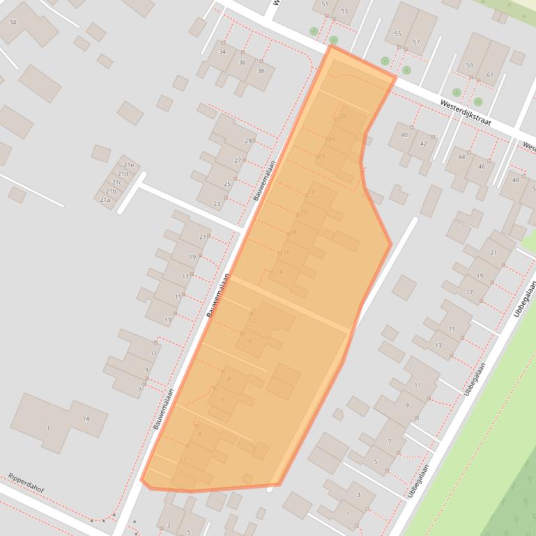 Kaart van postcodegebied 9983PW.