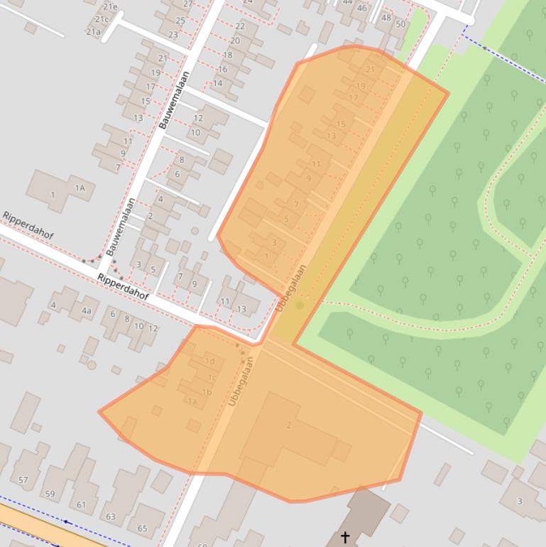 Kaart van postcodegebied 9983PZ.