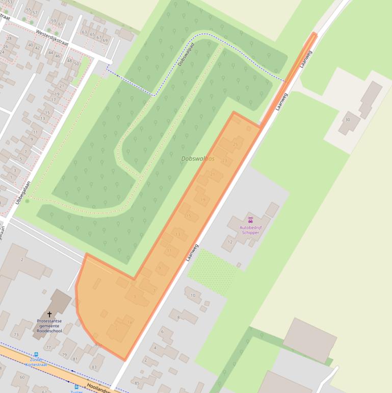 Kaart van postcodegebied 9983RG.