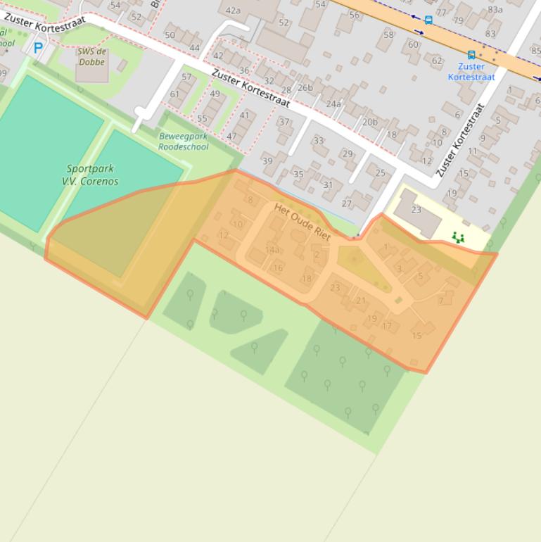 Kaart van postcodegebied 9983SN.