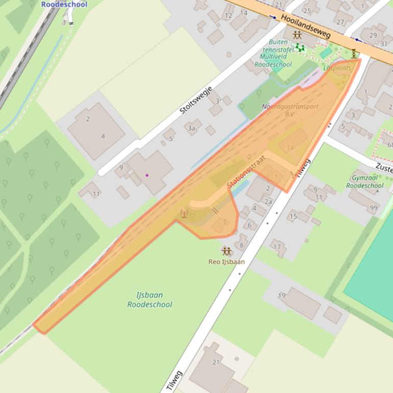 Kaart van postcodegebied 9983ST.